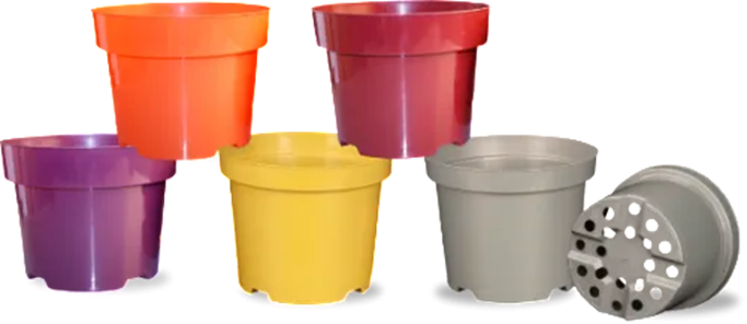 Σκληρές χρωματιστές γλάστρες Kreuwel Plastics για επαγγελματική χρήση